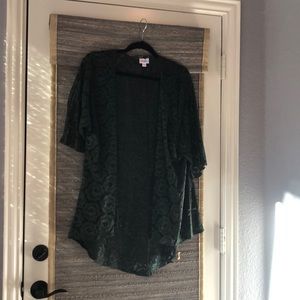 Lularoe Beautiful Green Lace Kimono